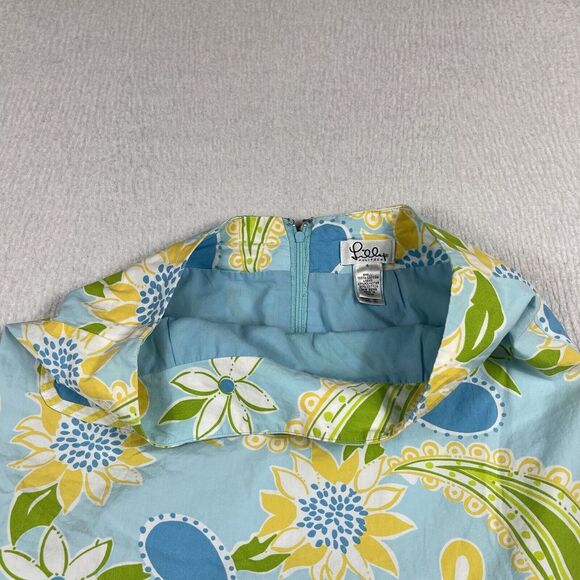 Lilly Pulitzer Skirt Womens 4 Blue Paisley Lined Preppy Floral Summer Fun - Picture 9 of 12